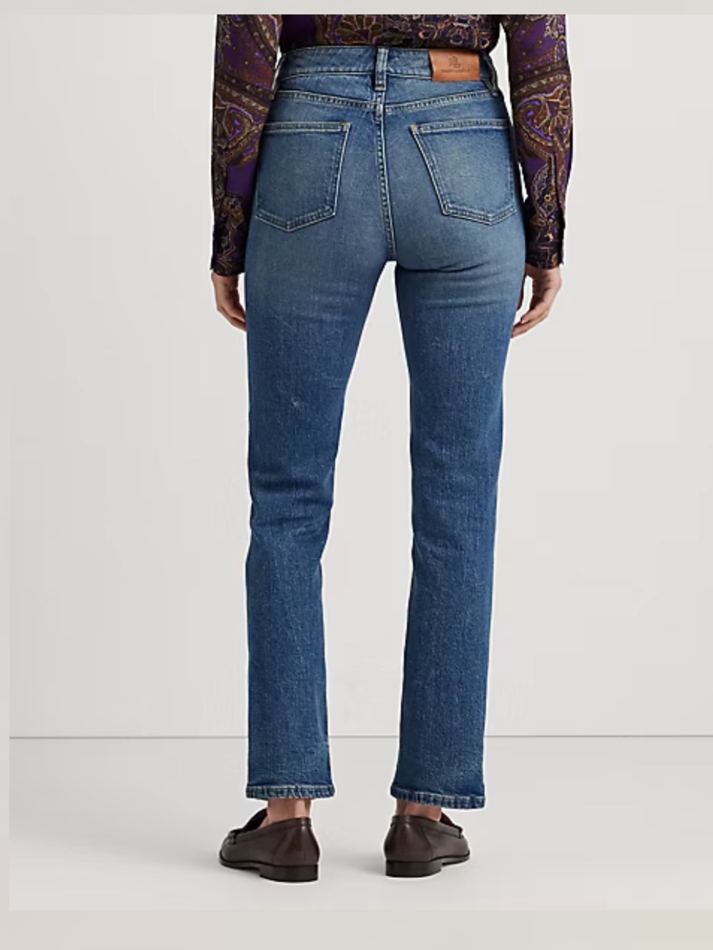 Lauren Ralph Lauren Medium Blue Straight Jeans - Picture 4 of 5